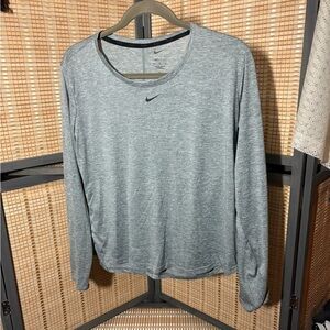 Nike Heather Gray Long Sleeve Top